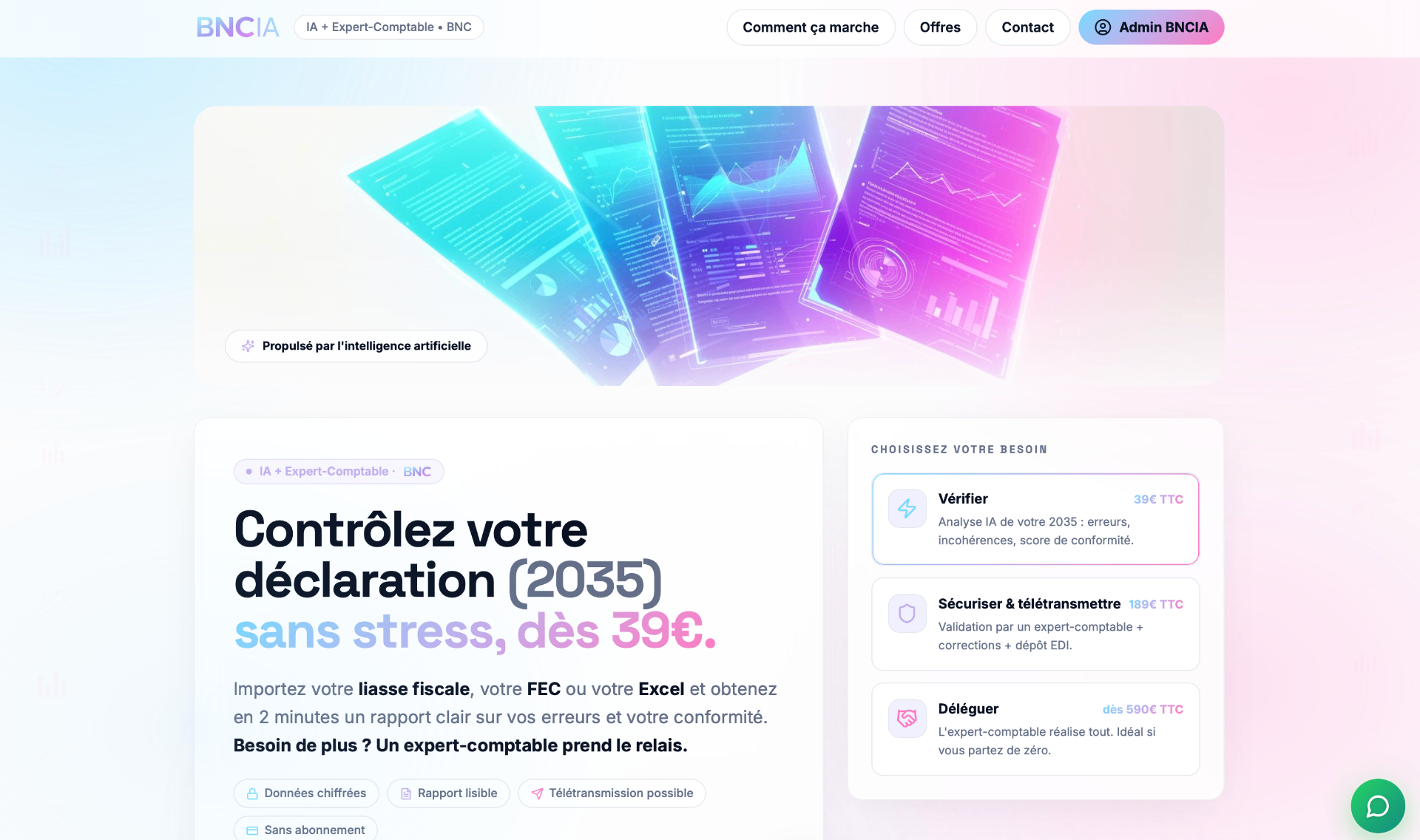 BNCIA — Application web réalisé par Trinity Studio